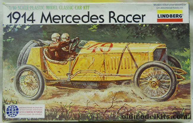 Lindberg 1/16 1914 Mercedes Racer, 6605 plastic model kit